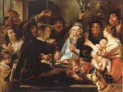 Jacob Jordaens the bean king oil on canvas